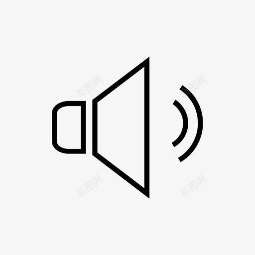 扬声器音频扩音器图标svg_新图网 https://ixintu.com 声音 扩音器 扬声器 音量 音频