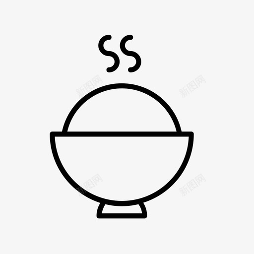 米饭亚洲人碗图标svg_新图网 https://ixintu.com 中餐 亚洲人 碗 米饭 食物