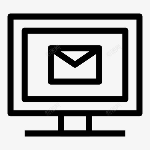 监控电子邮件信封监控线图标svg_新图网 https://ixintu.com 信封 监控电子邮件 监控线