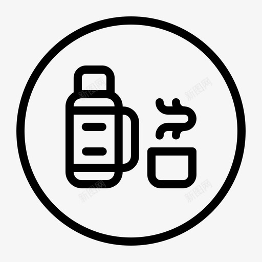 保温瓶咖啡饮料图标svg_新图网 https://ixintu.com 保温瓶 咖啡 热水 野营和探险环线 饮料 马克杯