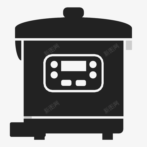 电饭煲晚餐食物图标svg_新图网 https://ixintu.com 厨房 晚餐 电饭煲 锅 食物