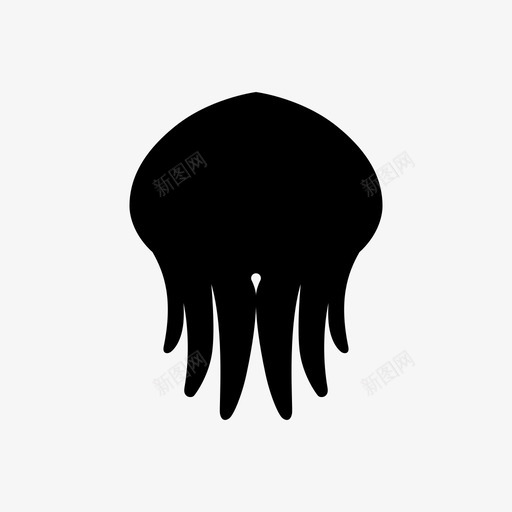 水母水生海洋图标svg_新图网 https://ixintu.com 水母 水生 海洋 海洋生物