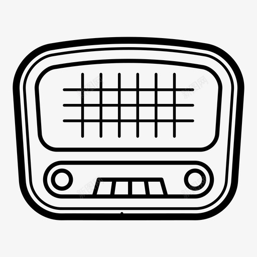 复古收音机收音机变速器图标svg_新图网 https://ixintu.com 变速器 复古收音机 收音机