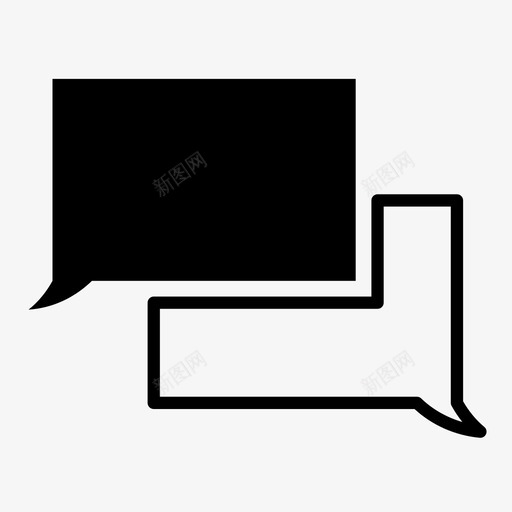语音泡泡聊天讨论图标svg_新图网 https://ixintu.com 泡泡 聊天 讨论 语音泡泡 说话