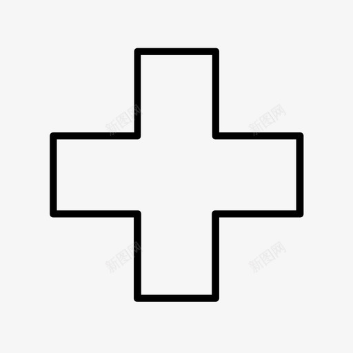 十字急救几何图标svg_新图网 https://ixintu.com 几何 十字 形状 急救 数学