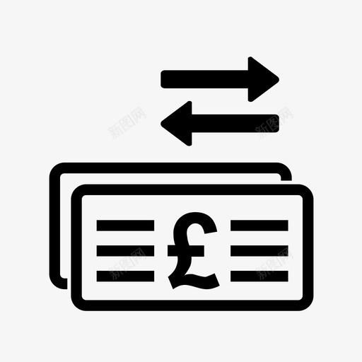 英镑转账货币金融图标svg_新图网 https://ixintu.com 英镑转账 货币 金融