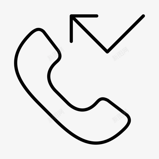 未接电话丢弃丢失图标svg_新图网 https://ixintu.com 丢失 丢弃 填充 未接电话