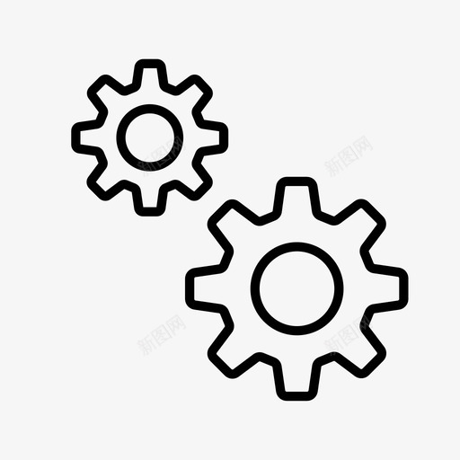 设置齿轮选项图标svg_新图网 https://ixintu.com 设置 设置齿轮集合 选项 齿轮