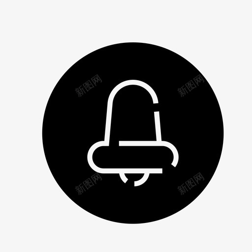 铃声手铃通知图标svg_新图网 https://ixintu.com ui实心圆形按钮 手铃 通知 铃声
