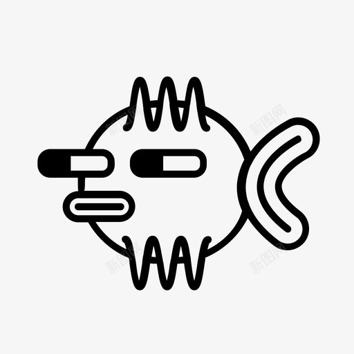 鱼海洋河豚图标svg_新图网 https://ixintu.com 卡通河豚鱼 河豚 海洋 游泳 热带 鱼