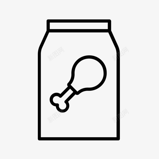 鸡肉快餐炸鸡图标svg_新图网 https://ixintu.com 外卖 快餐 炸鸡 鸡肉