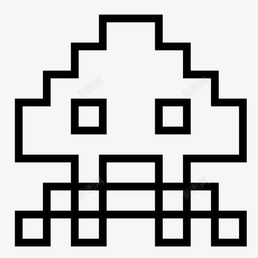 外星人虫子乐趣图标svg_新图网 https://ixintu.com 乐趣 外星人 太空入侵者 游戏 电子游戏 虫子