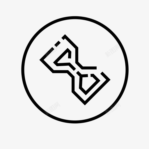 沙漏时钟加载图标svg_新图网 https://ixintu.com ui圆形按钮 加载 时钟 沙漏