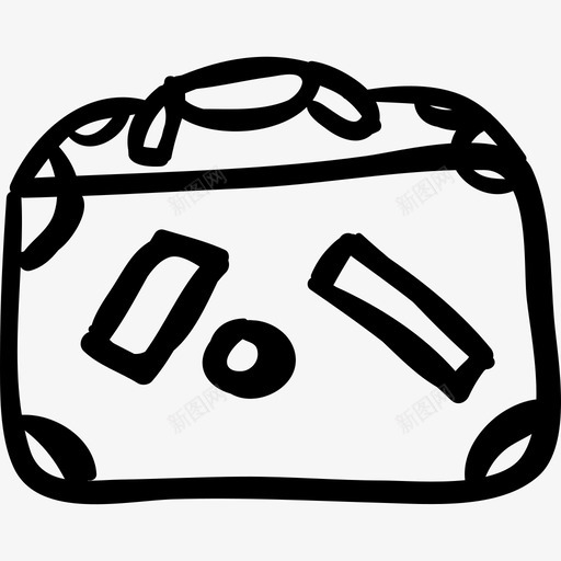 带有标签的行李手绘轮廓旅行手绘酒店图标svg_新图网 https://ixintu.com 带有标签的行李手绘轮廓 手绘酒店 旅行
