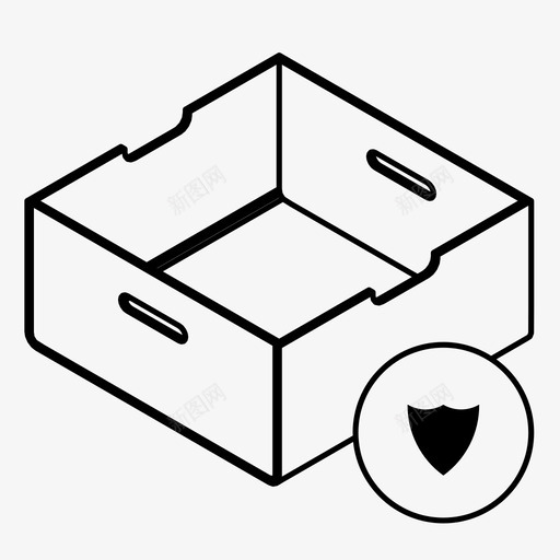 玩具盒送货订单安全图标svg_新图网 https://ixintu.com 保护订单 安全储存 玩具盒 盒子 订单安全 运输 送货