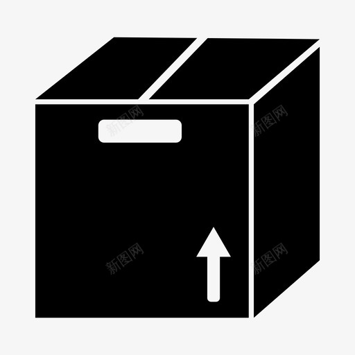 箱子货物送货图标svg_新图网 https://ixintu.com 电子商务 箱子 货物 这边朝上 送货 邮件