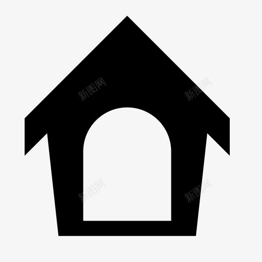 宠物屋骨头狗图标svg_新图网 https://ixintu.com 宠物屋 狗 花园 骨头