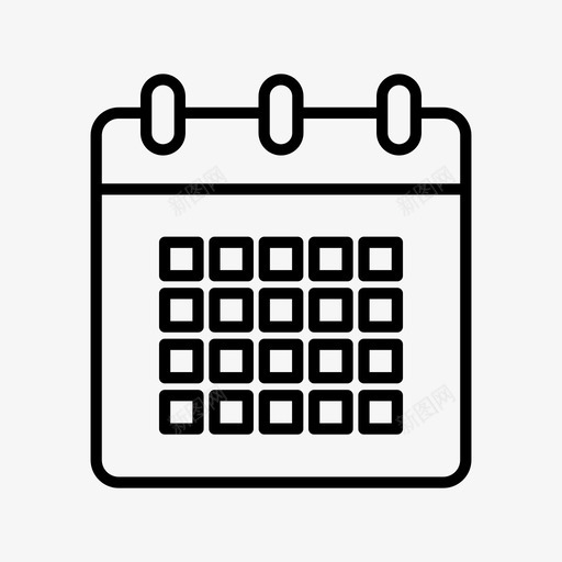 月历日历日程表图标svg_新图网 https://ixintu.com 年历 日历 日程表 日程表模板 月历 记事本