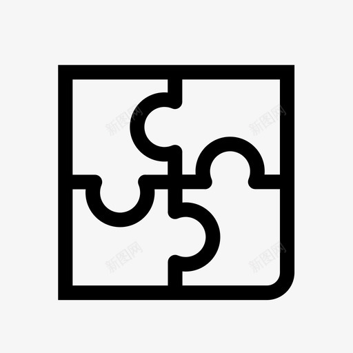 拼图乐趣玩图标svg_新图网 https://ixintu.com 乐趣 拼图 玩 迷你图标集商务商店财务