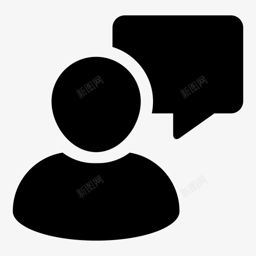 用户语音气泡聊天man图标svg_新图网 https://ixintu.com bubble chat向量图标 man message person speech talk 业务 用户 用户语音气泡 聊天