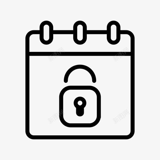 锁定日历锁定笔记本锁定记事本图标svg_新图网 https://ixintu.com 日程表 记事本 锁定日历 锁定笔记本 锁定记事本