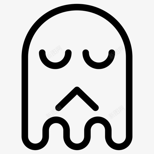 鬼魂表情失望表情图标svg_新图网 https://ixintu.com 失望 沮丧 表情 鬼魂表情