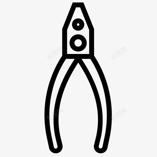钳子手动工具修理图标svg_新图网 https://ixintu.com 修理 剥线钳 手动工具 施工工具 钢丝钳 钳子