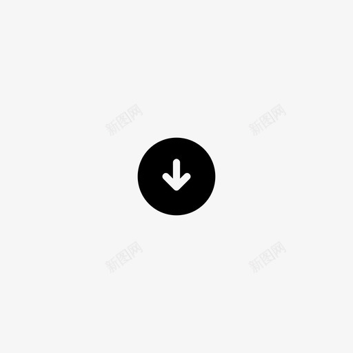 向下按钮后退后面图标svg_新图网 https://ixintu.com 减少 后退 后面 向下按钮 用户界面