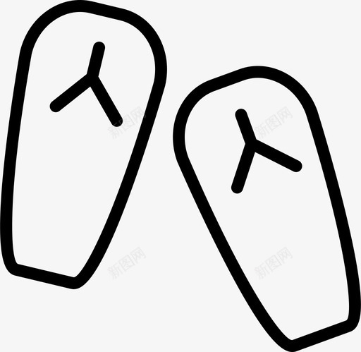 凉鞋沙滩衣服图标svg_新图网 https://ixintu.com 凉鞋 夏天 夏天和派对 沙滩 脚 衣服