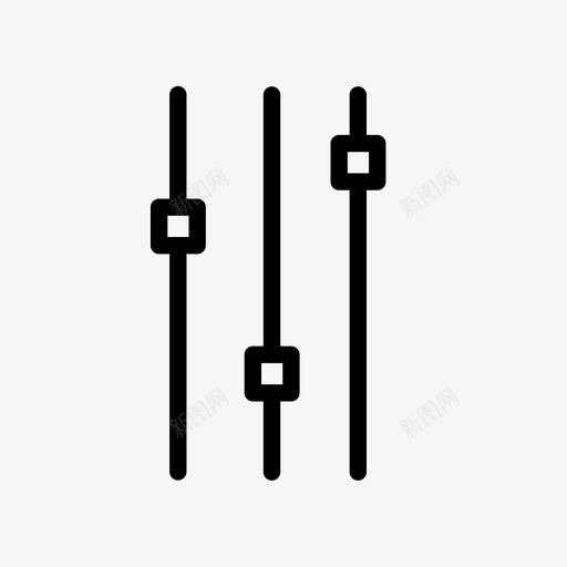 滑块调整设置图标svg_新图网 https://ixintu.com 工具 滑块 设置 调整