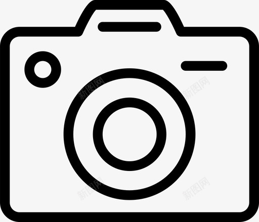 数码相机设备图像图标svg_新图网 https://ixintu.com 图像 数码相机 照片 细线图标图像和视频 设备