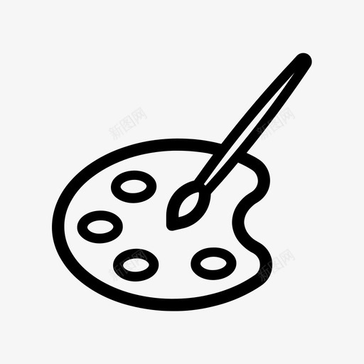 绘画美术画家图标svg_新图网 https://ixintu.com 杂类三种风格轮廓 画家 绘画 美术