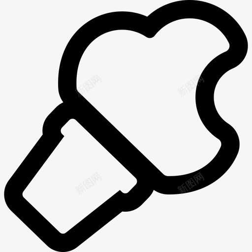 冰淇淋轮廓有咬口食物通用界面图标svg_新图网 https://ixintu.com 冰淇淋轮廓有咬口 通用界面 食物