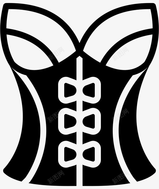 紧身胸衣服装时尚图标svg_新图网 https://ixintu.com 女士 时尚 时尚女装 服装 紧身胸衣