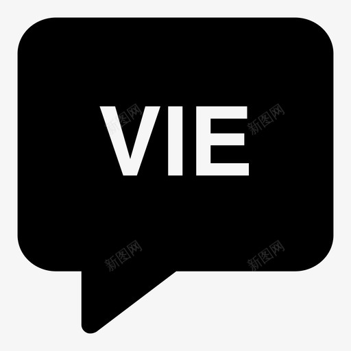 越南语气泡语言图标svg_新图网 https://ixintu.com 气泡 语言 语言代码3个字母实心 说话 越南语