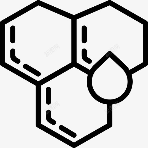 蜂巢养蜂蜜蜂图标svg_新图网 https://ixintu.com 养蜂 蜂巢 蜂房轮廓 蜜蜂