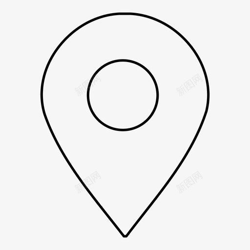 标记位置地图图标svg_新图网 https://ixintu.com 位置 图钉 地图 标记 点