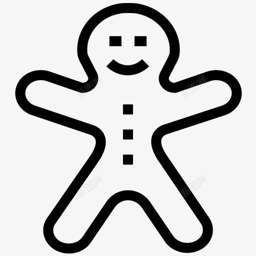 姜饼圣诞节食物图标svg_新图网 https://ixintu.com 人 圣诞系列图标 圣诞节 姜饼 节日 食物