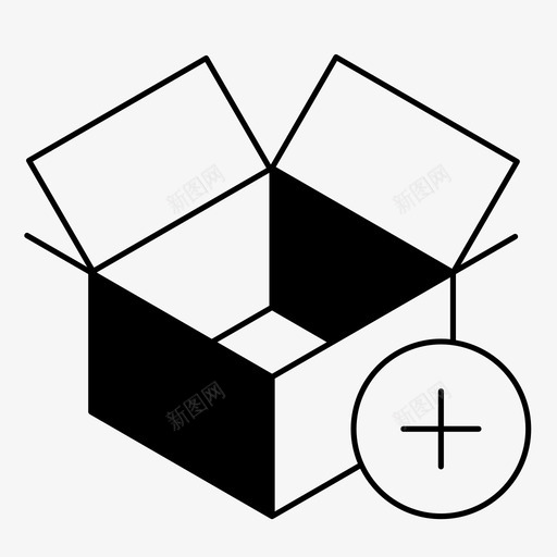 移动箱附加件添加到订单图标svg_新图网 https://ixintu.com 包括到订单 升级 存储 添加到订单 移动箱 箱 附加件