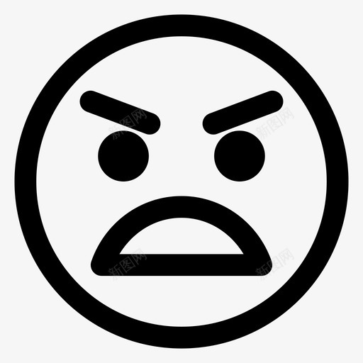 愤怒的脸愤怒的表情情绪图标svg_新图网 https://ixintu.com 大声 情绪 愤怒的脸 愤怒的表情 简单
