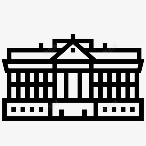 亚利桑那州首府大厦地标图标svg_新图网 https://ixintu.com 亚利桑那州首府 地标 城镇 大厦