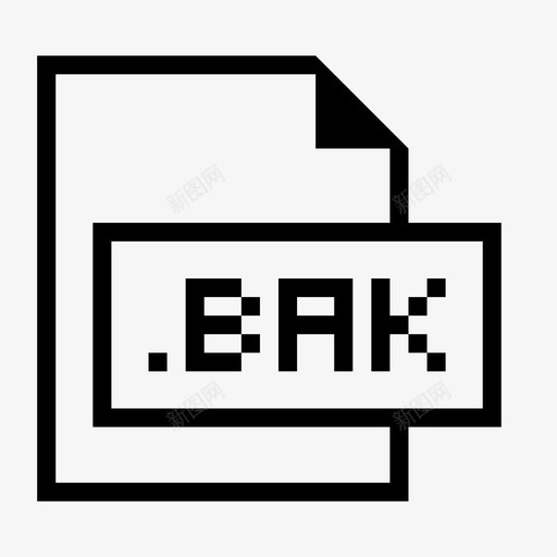 bak文件扩展名格式图标svg_新图网 https://ixintu.com bak文件 扩展名 文件格式和扩展名 格式