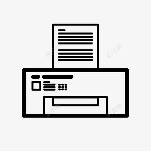 打印机工作办公室图标svg_新图网 https://ixintu.com 办公室 工作 工作项目 打印机