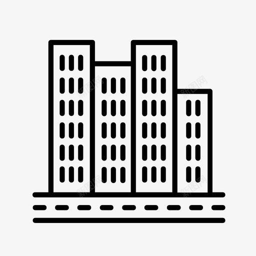 建筑物城市办公室图标svg_新图网 https://ixintu.com 办公室 单位 城市 市区 建筑物