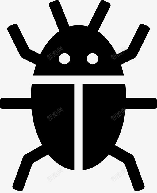虫防病毒甲虫图标svg_新图网 https://ixintu.com 害虫 数码科技填充 昆虫 甲虫 虫 防病毒