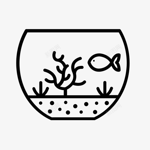 水族馆鱼鱼缸图标svg_新图网 https://ixintu.com 宠物 宠物店 水族馆 鱼 鱼缸