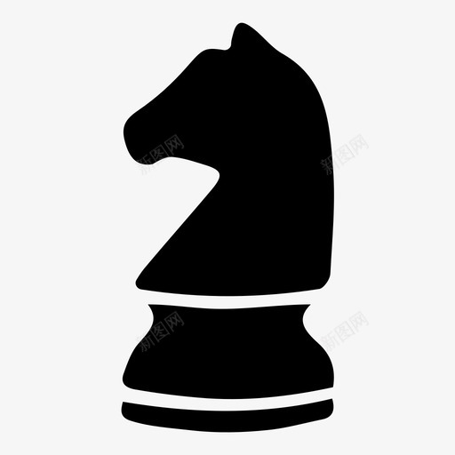 骑士将死棋子图标svg_新图网 https://ixintu.com 将死 棋子 马头 骑士