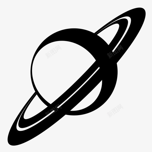 土星行星光环图标svg_新图网 https://ixintu.com 光环 土星 行星