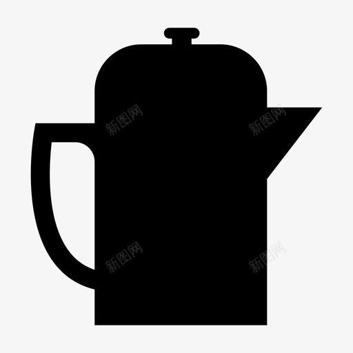 法国出版社饮料水壶图标svg_新图网 https://ixintu.com 厨房和食物 水 水壶 水罐 法国出版社 饮料
