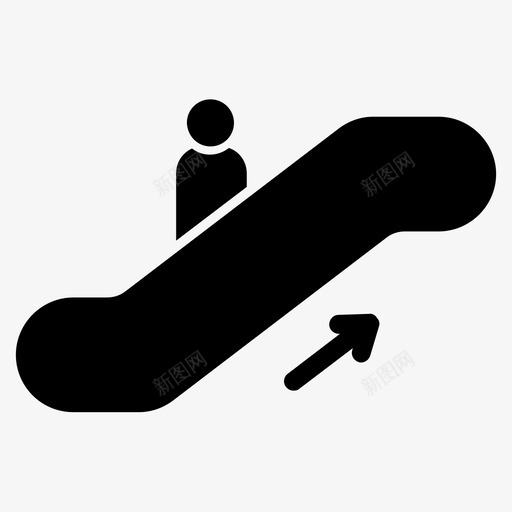 自动扶梯机场商场图标svg_新图网 https://ixintu.com 商场 机场 楼梯 自动扶梯